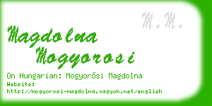 magdolna mogyorosi business card